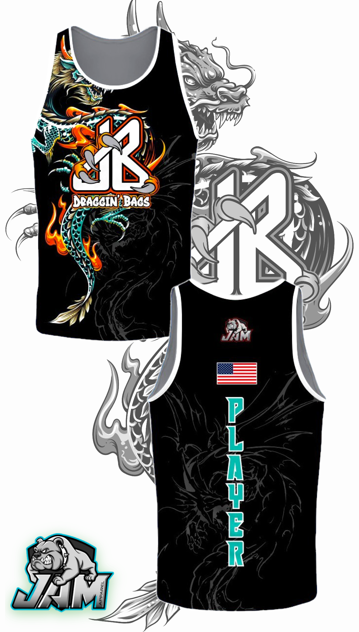 Draggin Bags Double Draggin OG Logo - Black Tank Top