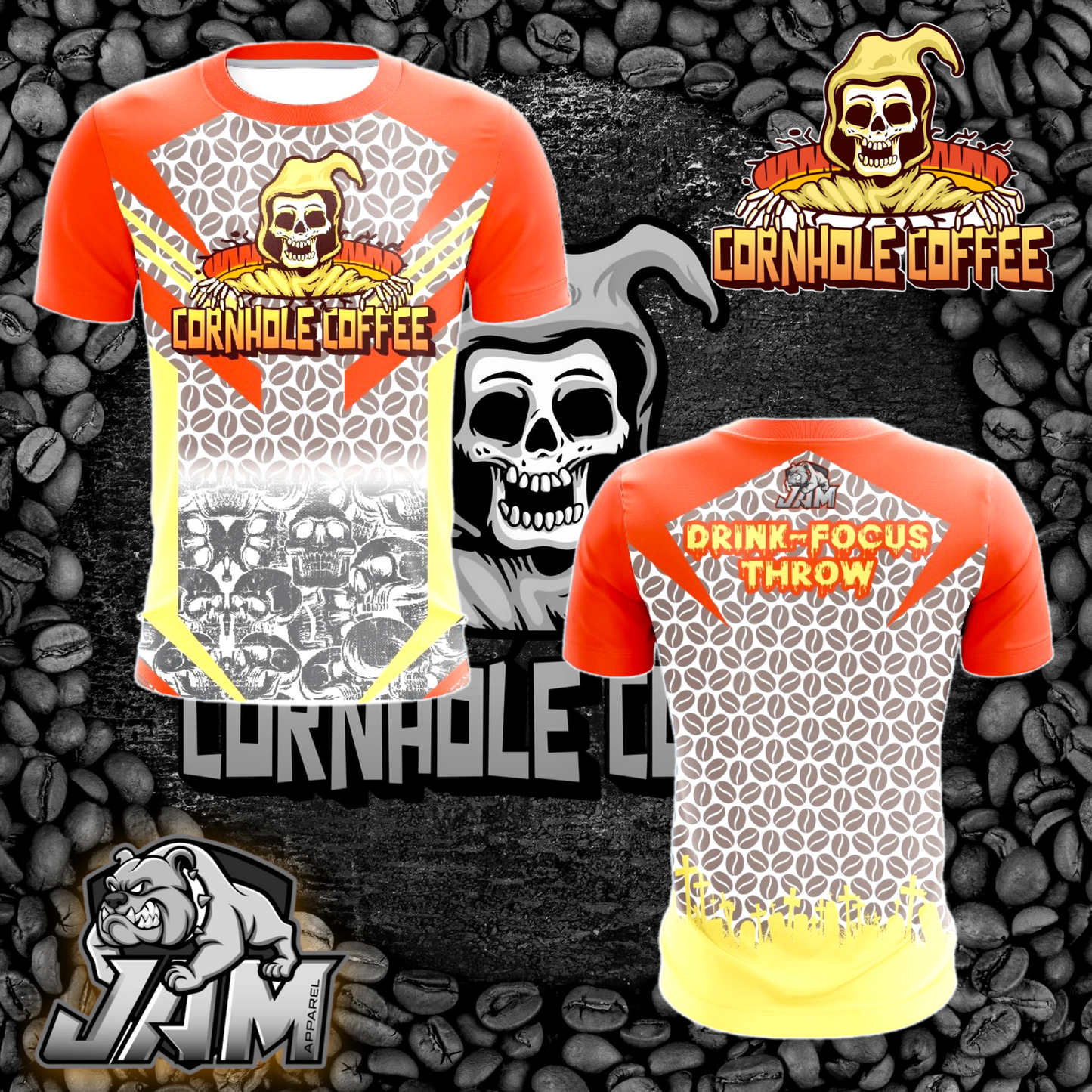 Cornhole Coffee White Jersey