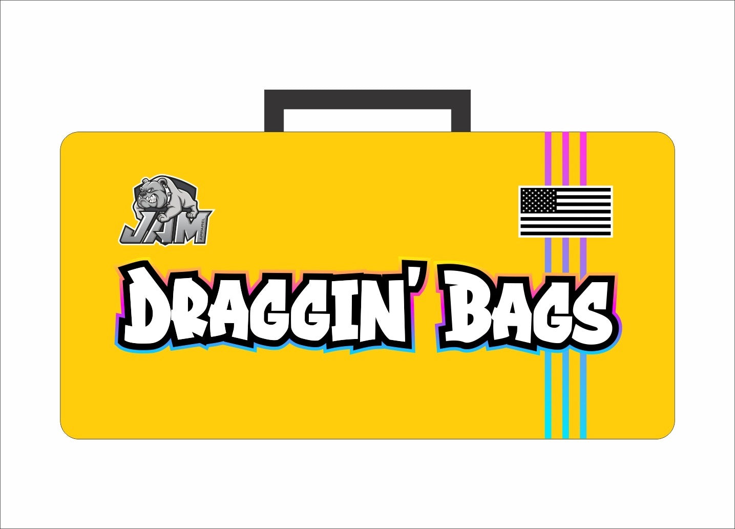 (NEW)Draggin Bags 2024 Clean Cornhole Bag Pouch - Yellow Base