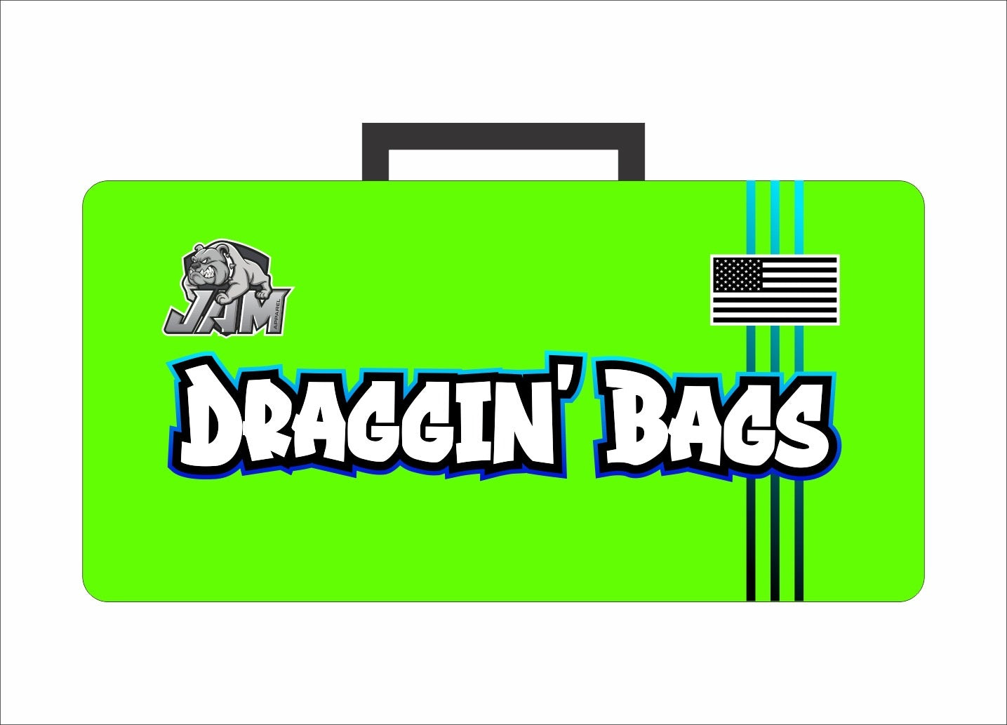 (NEW)Draggin Bags 2024 Clean Cornhole Bag Pouch - Green Base