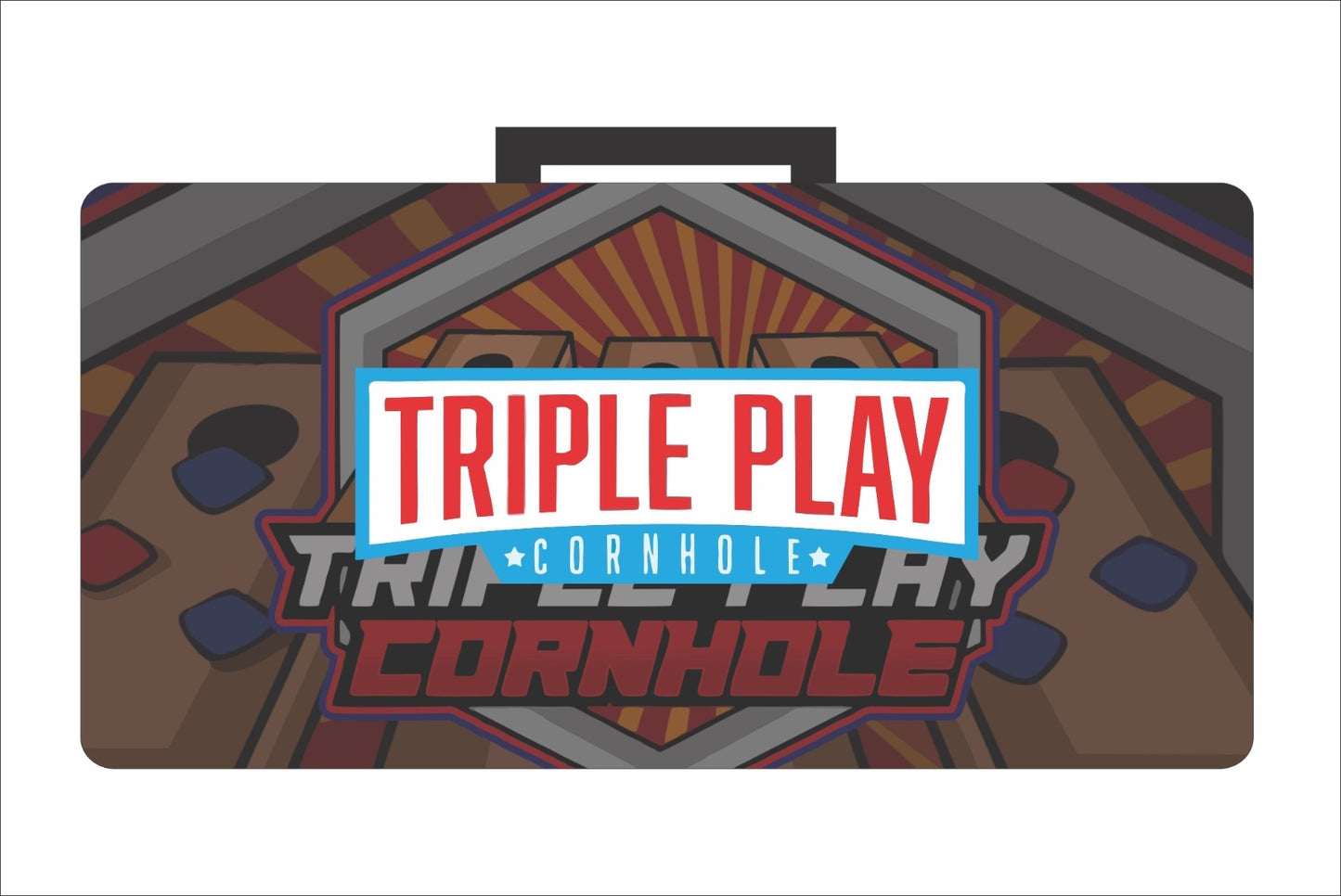 (NEW)Triple Play Cornhole Collaboration Logo’s Design Cornhole Pouches - Printed w/Clear Window
