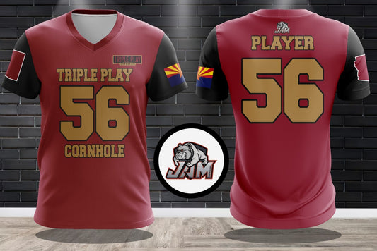 (NEW)2025 Triple Play Cornhole Performance Drifit Jersey - Niners