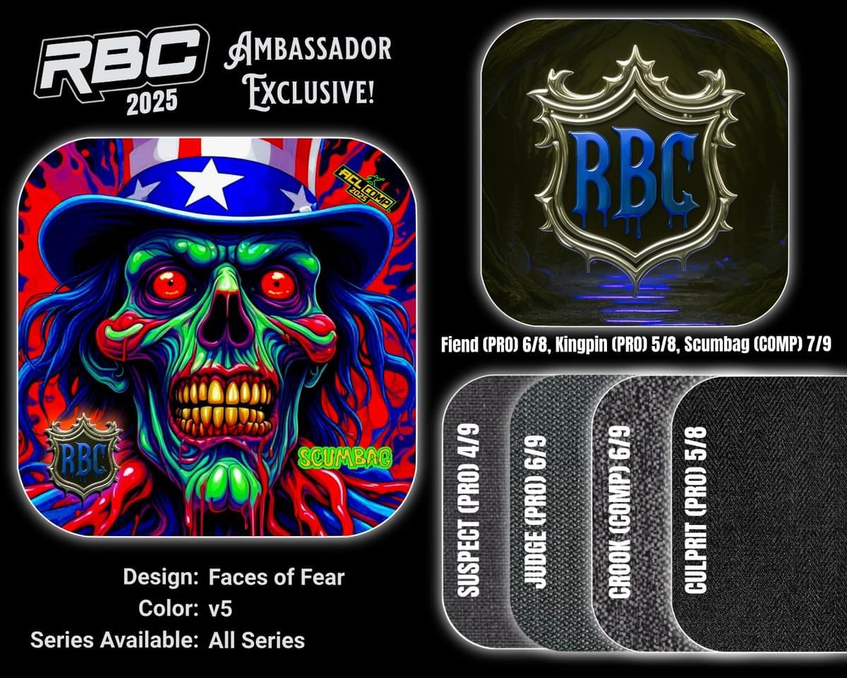 (NEW)Rebel Bag Co. Ambassador Exclusive 2025 ACL Professional Cornhole Bags - Faces of Fear