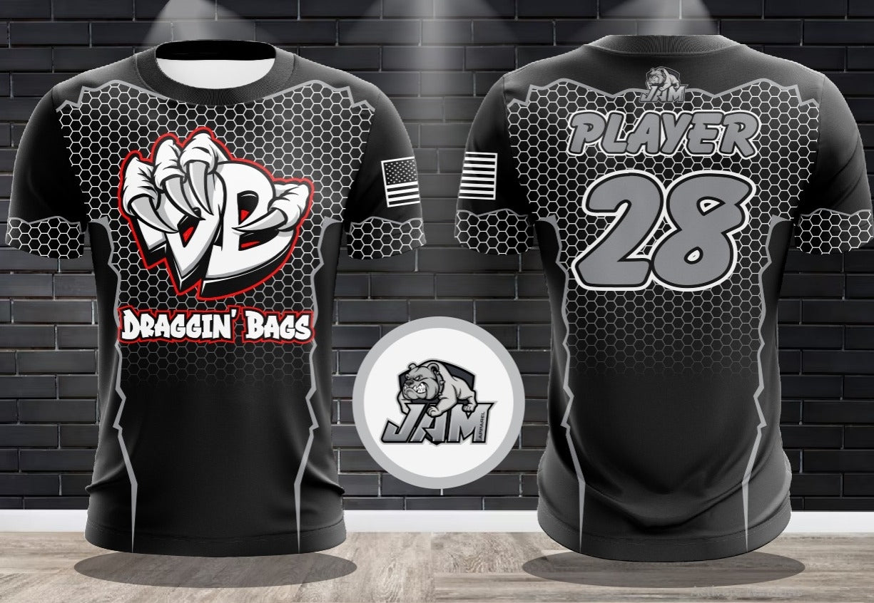 (NEW)Draggin Bags Draggin Claw - Black Base Red/White Claw Jersey