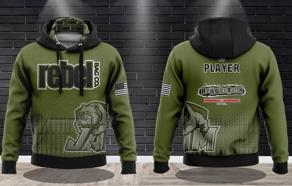 (NEW)Rebel Bag Co. JAM Rebel Rebelution Performance Hooded Sweatshirt