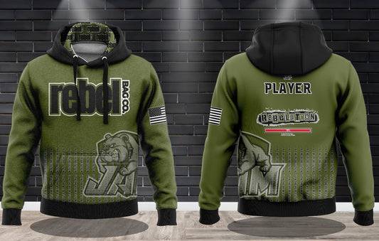 (NEW)Rebel Bag Co. JAM Rebel Rebelution Performance Hooded Sweatshirt