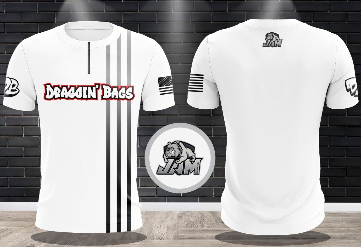 Draggin Bags Clean 1/4 Zip Jersey - White