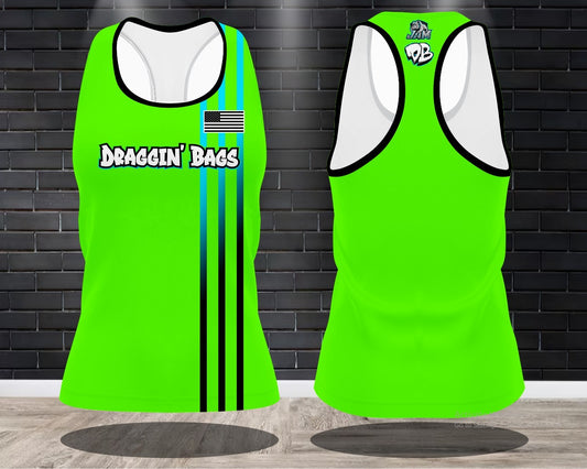 Draggin Bags 2024 Clean - Ladies Racerback Tank or Unisex Tank - Green