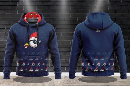 (NEW)Wild Thing Performance Hooded Sweatshirt - Navy Blue