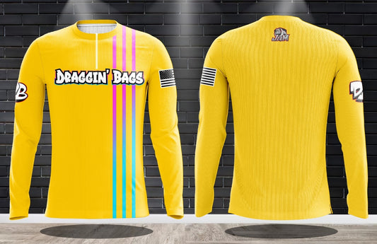 Draggin Bags Clean1/4 Zip Long Sleeve Jersey - Yellow