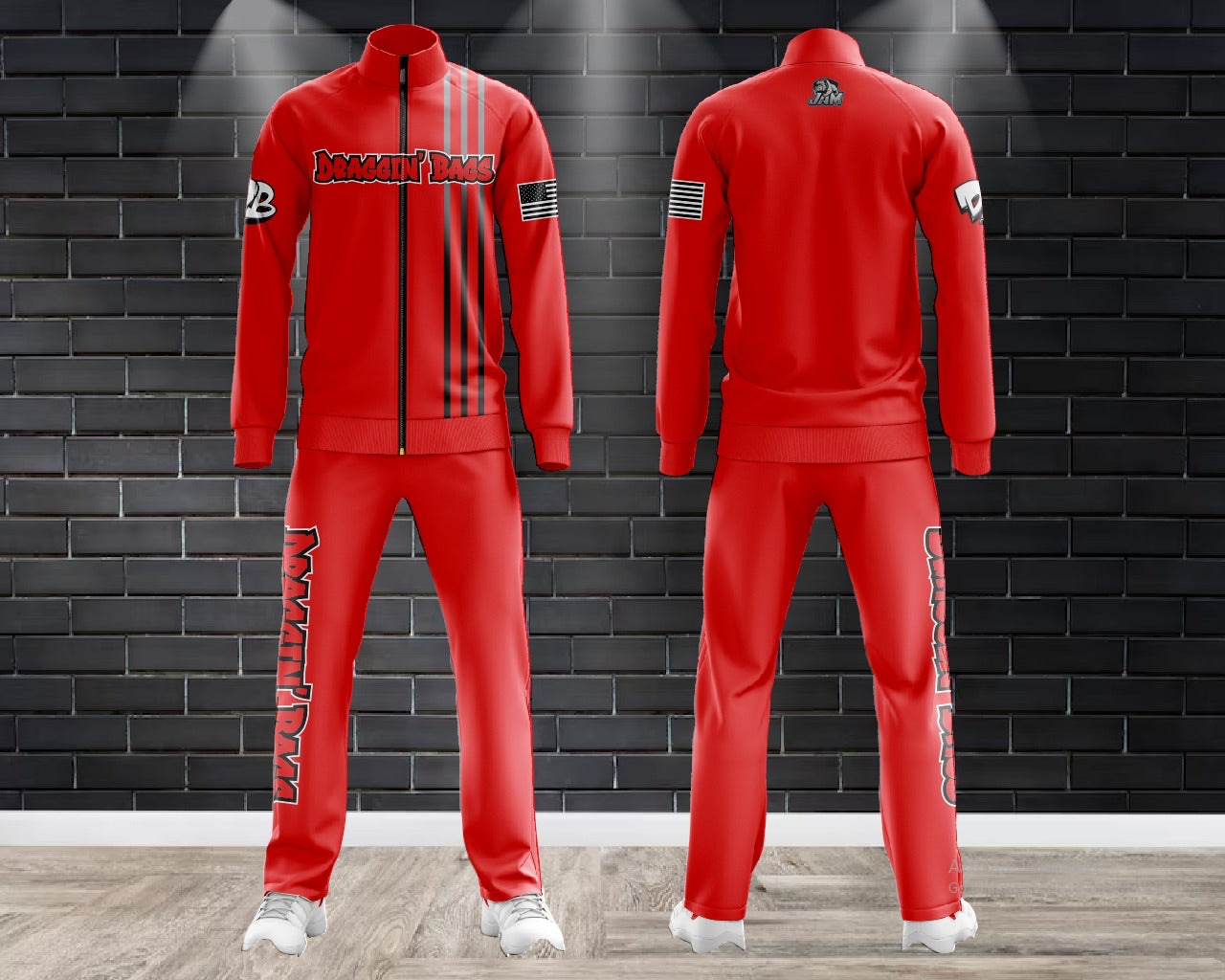 (NEW)Draggin Bags 2024 Clean Edition Tracksuit Jacket - Red