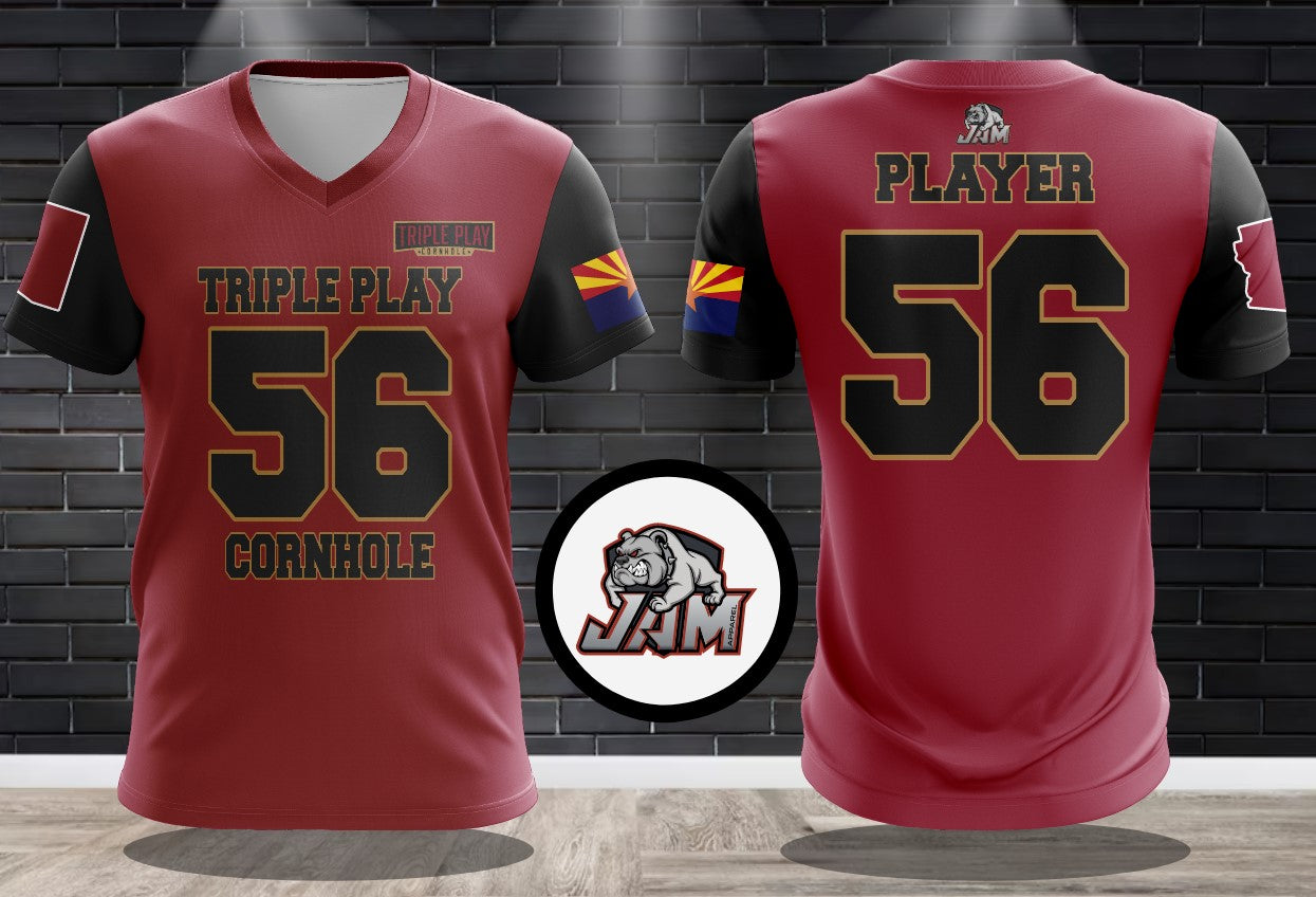 (NEW)2025 Triple PlayCornhole Performance Drifit Jersey - Niners 2.0