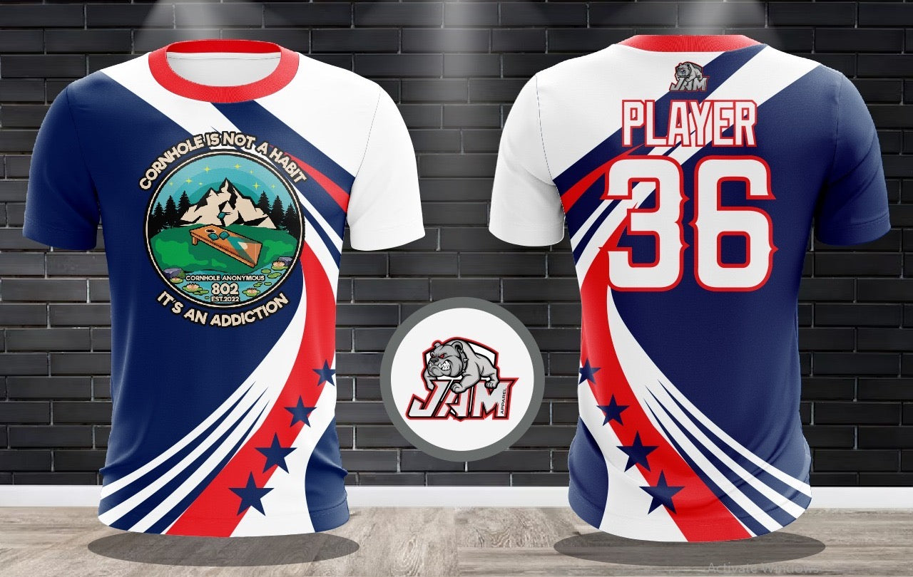 (NEW)802 Anonymous 4th of July Jersey - Blue Base