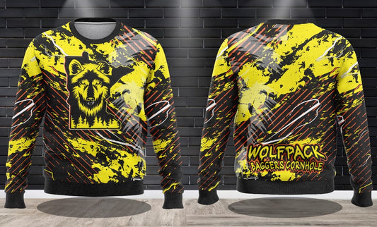 (NEW)2025 Wolfpack Baggers Performance Sweatshirt - Orange/Yellow