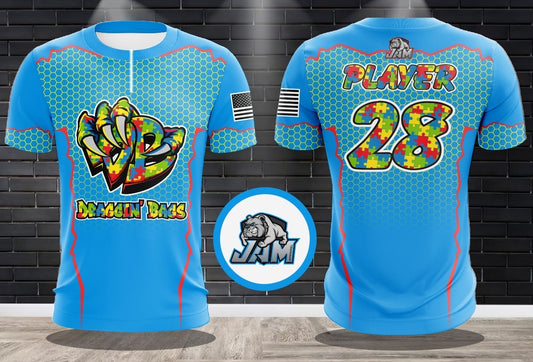 Draggin Bags Autism Awareness Draggin Claw 1/4 Zip Jersey