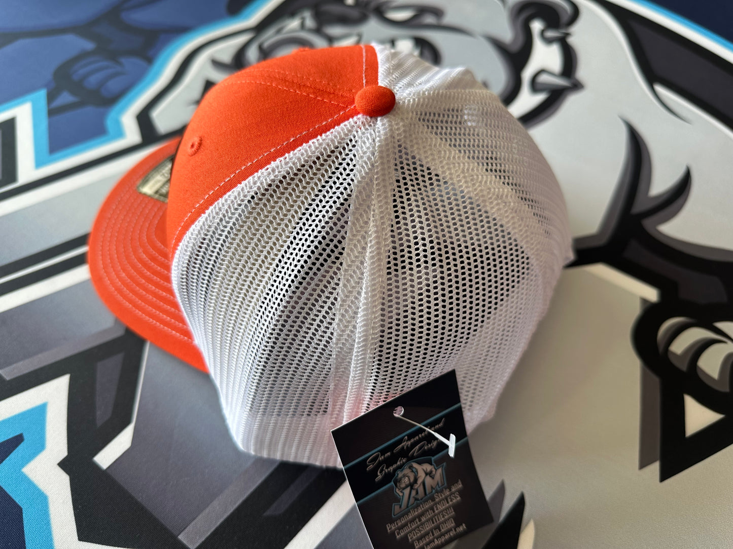 (NEW)Cleveland Browns Grey Patch Mesh Back Snapback Hat - Orange