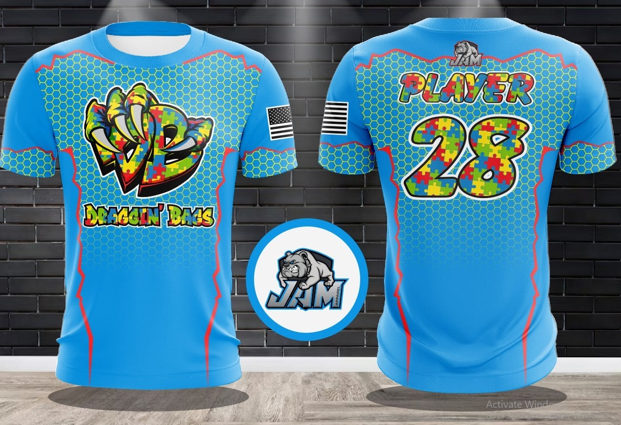 Draggin Bags Autism Awareness Draggin Claw Jersey