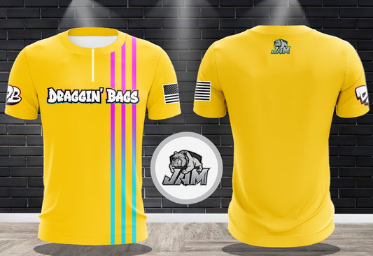 Draggin Bags Clean Design 1/4 Jersey - Yellow