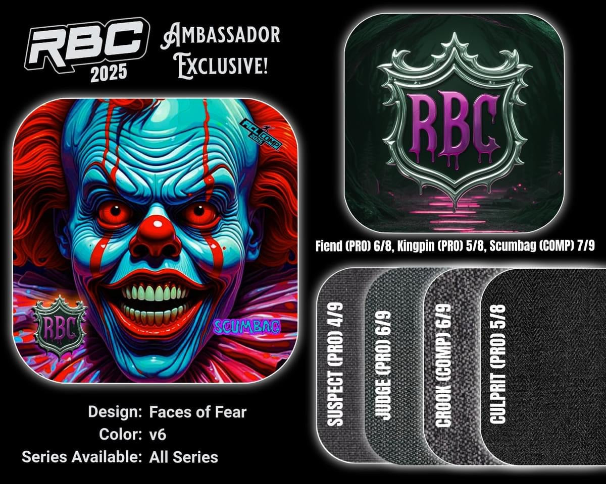 (NEW)Rebel Bag Co. Ambassador Exclusive 2025 ACL Professional Cornhole Bags - Faces of Fear