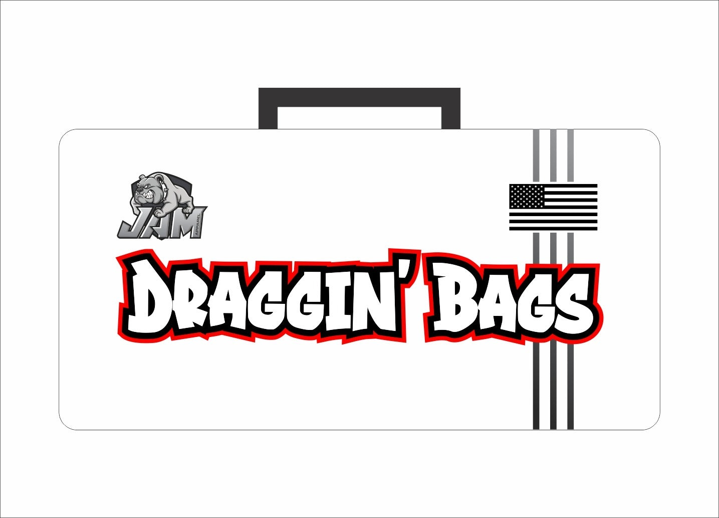 (NEW)Draggin Bags 2024 Clean Cornhole Bag Pouch - White Base