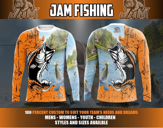 (NEW)JAM Fishing - Orange Long Sleeve Jersey