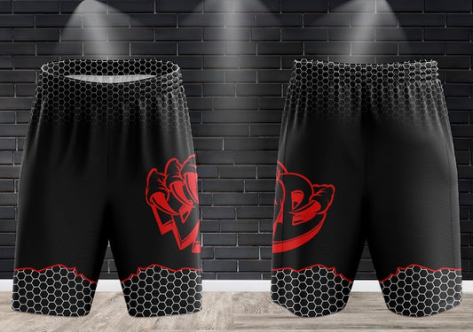 Draggin Bags Draggin Claw Performance Shorts - Black w/Red/Black Claw