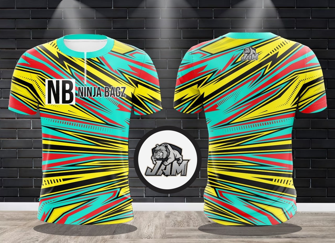 (NEW)Ninja Bagz NB - Electric Edition 1/4 Zip Jersey