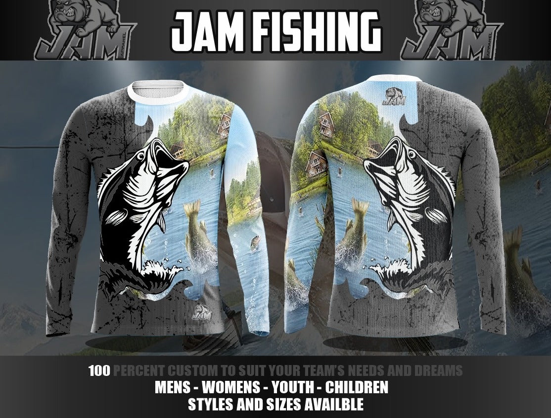 (NEW)JAM Fishing - Grey Long Sleeve Jersey
