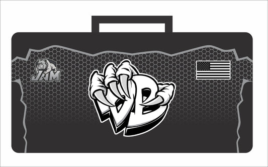 (NEW)Draggin Bags Claw Cornhole Bag Pouch - Black Base w/White Black Claw