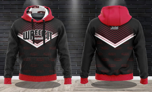 (NEW)Wreck-It Boards - Badger Edition Performance Hooded Sweatshirt