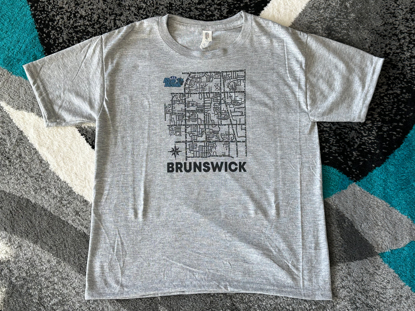 (NEW)Brunswick City Map Soft T-shirt