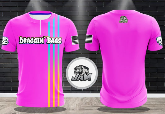 Draggin Bags Clean 1/4 Zip Jersey - Pink