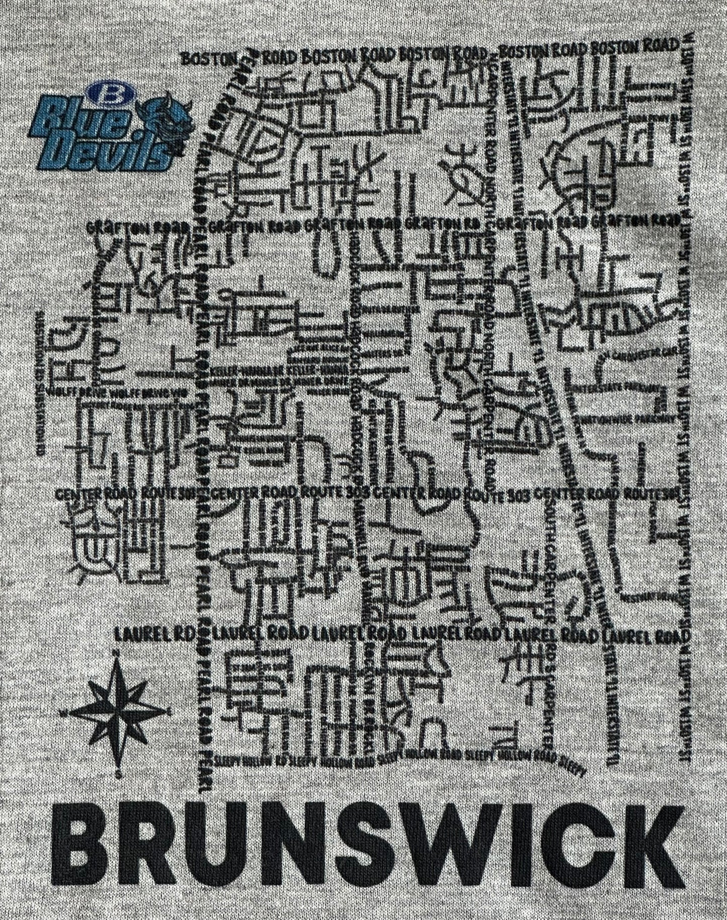 (NEW)Brunswick City Map Soft T-shirt