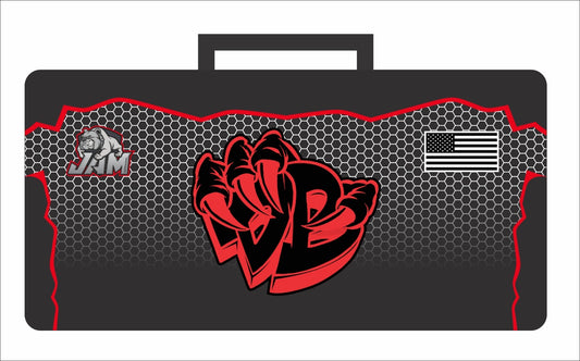 (NEW)Draggin Bags Claw Cornhole Bag Pouch - Black Base w/Red Black Claw