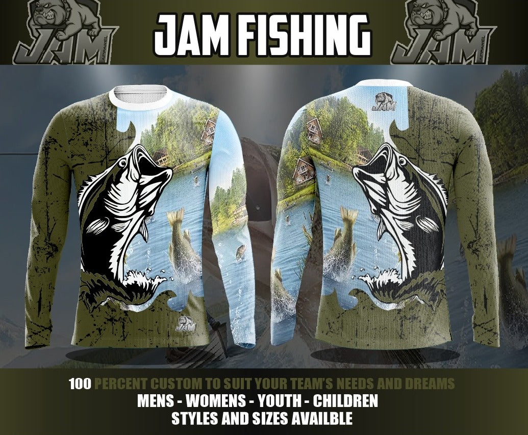 (NEW)JAM Fishing - Green Long Sleeve Jersey