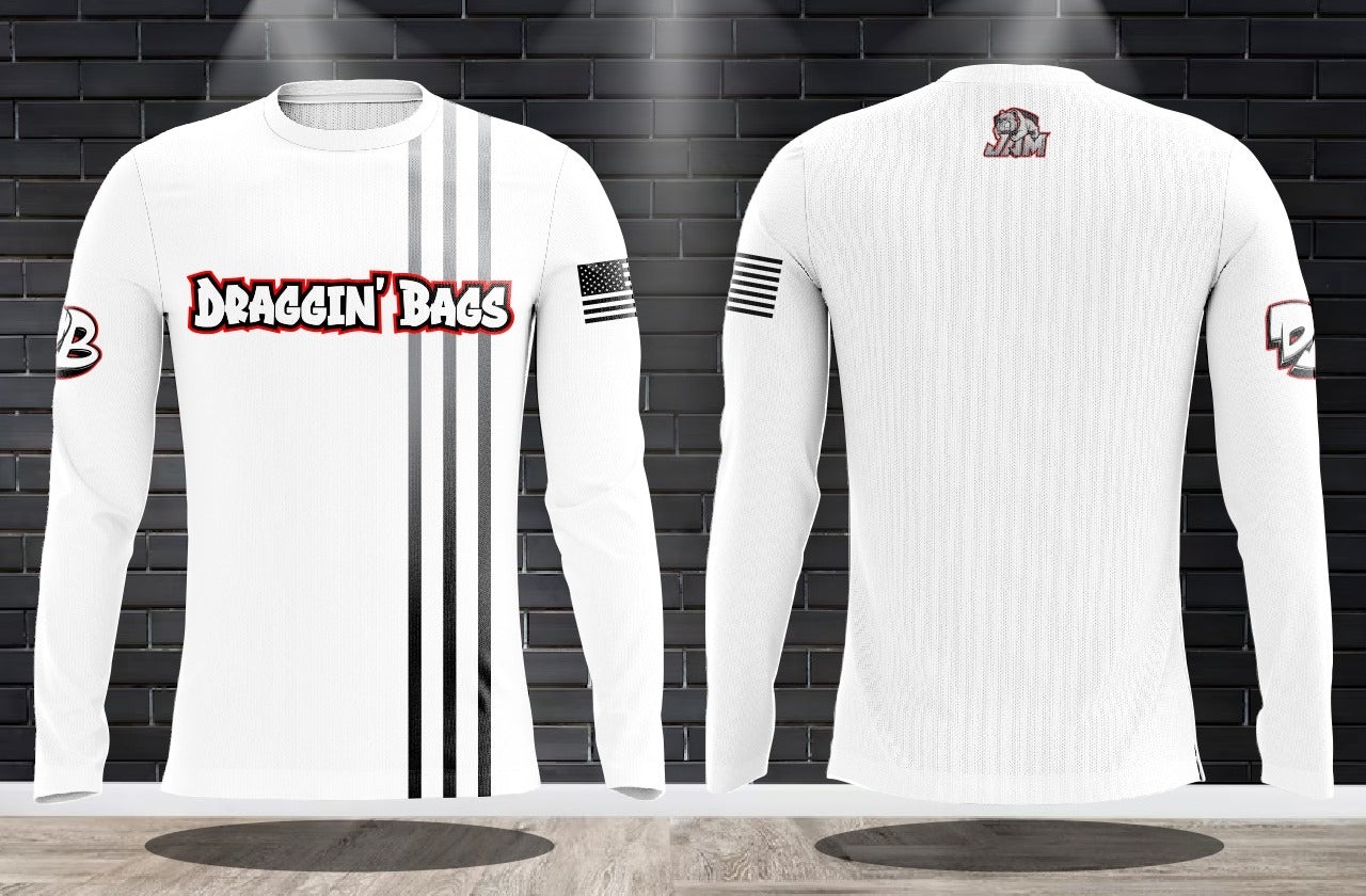 (NEW)Draggin Bags 2024 Clean Edition Long Sleeve Jersey - White