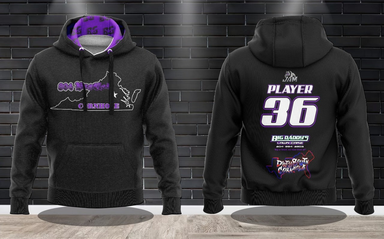 804 BagGodz Purple/Black Performance Hooded Sweatshirt