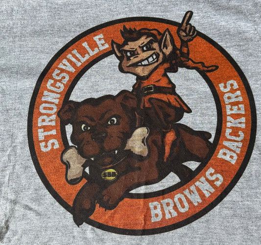 (NEW)Strongsville Browns Backers Soft Tee - Grey