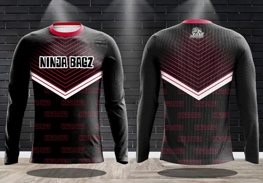 (NEW)Ninja Bagz Script - Badger Edition Long Sleeve Jersey