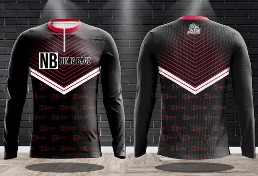 (NEW)Ninja Bagz NB - Badger Edition 1/4 Zip Long Sleeve Jersey