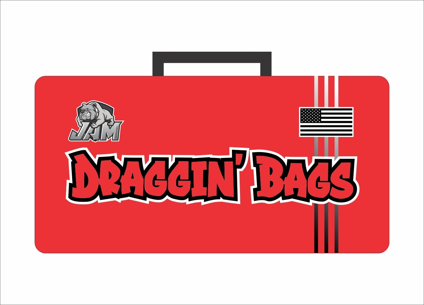 (NEW)Draggin Bags 2024 Clean Cornhole Bag Pouch - Red Base
