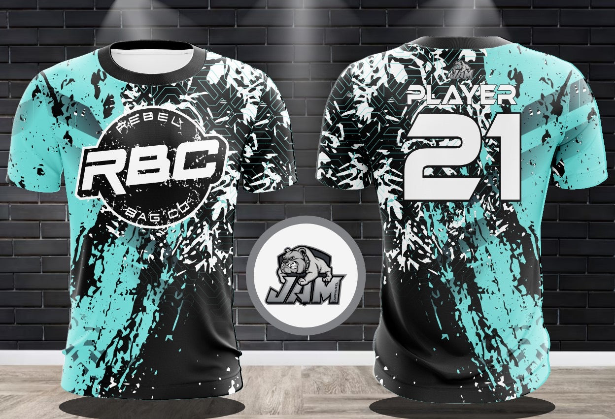 (NEW)Rebel Bag Co. Grunge Conceptual Genius Jersey - Teal Edition
