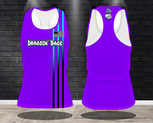 Draggin Bags 2024 Clean - Ladies Racerback Tank or Unisex Tank Top - Purple