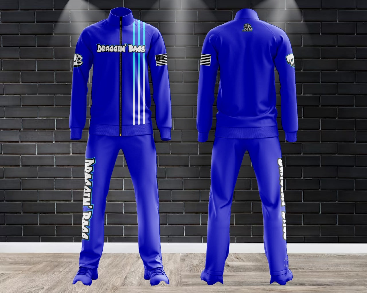(NEW)Draggin Bags 2024 Clean Edition Tracksuit Pants - Blue