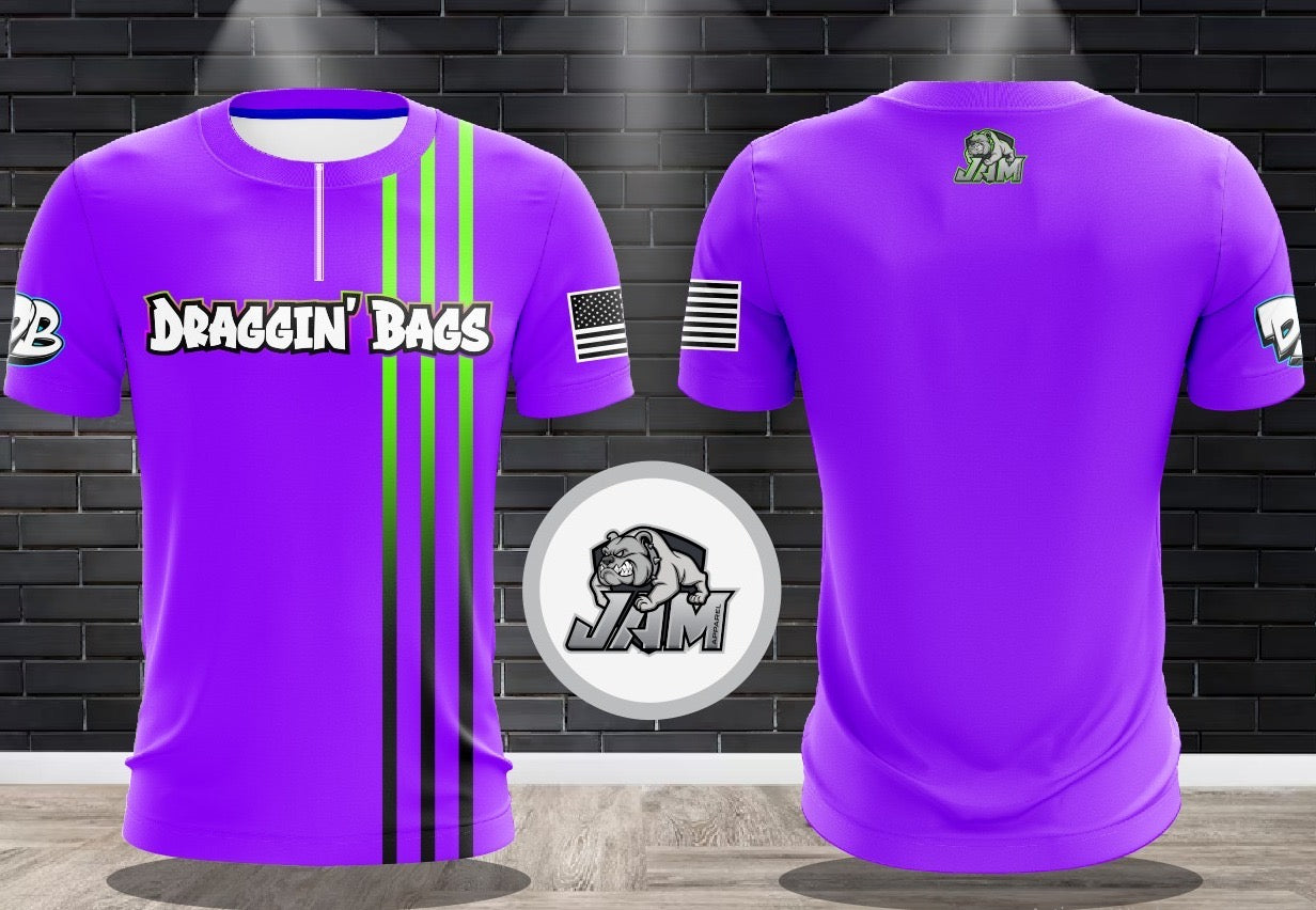 (NEW)Draggin Bags Clean 1/4 Zip Jersey - Purple