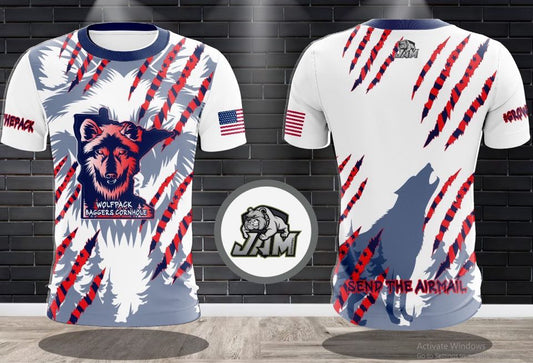 Wolfpack Baggers America DriFit Jersey - White Base