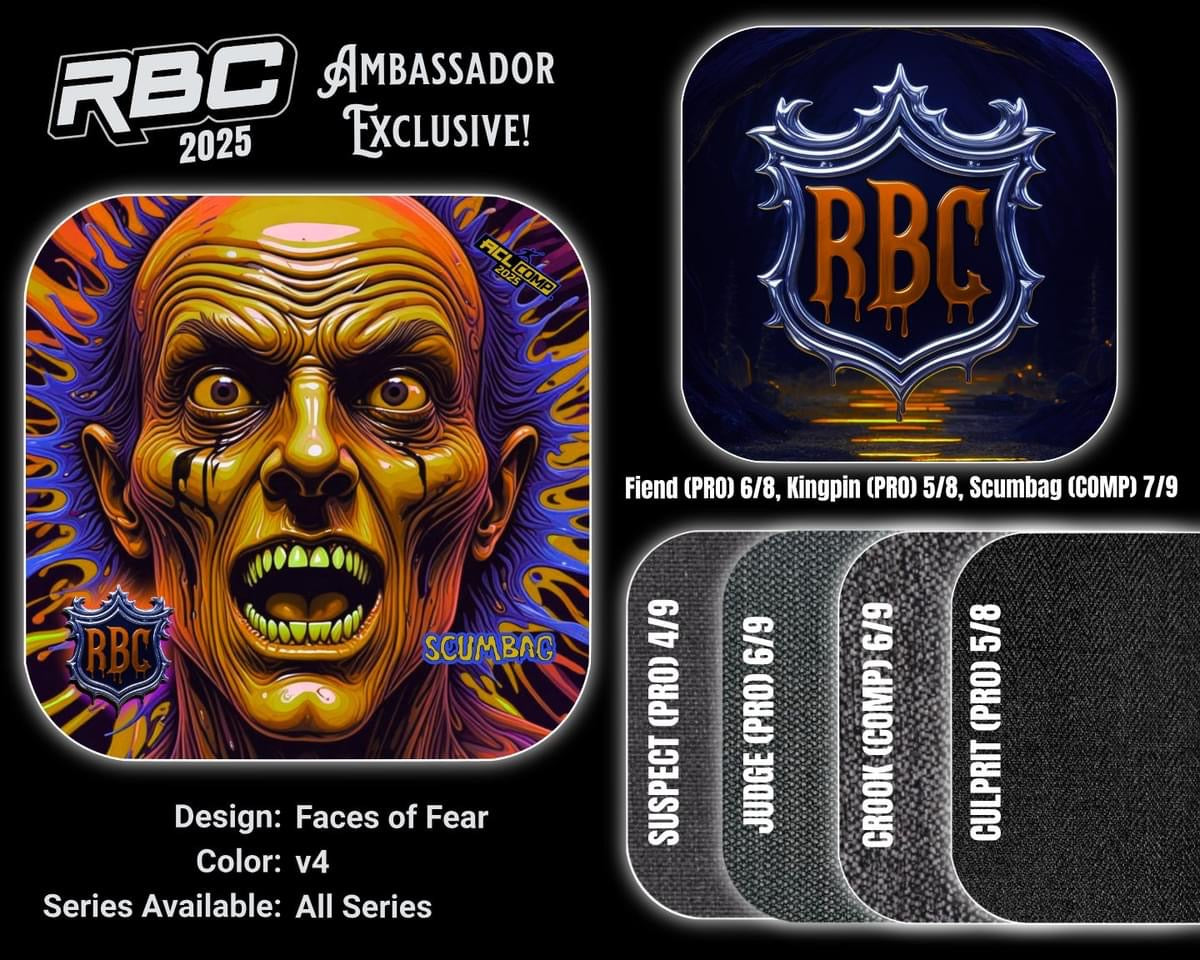 (NEW)Rebel Bag Co. Ambassador Exclusive 2025 ACL Professional Cornhole Bags - Faces of Fear