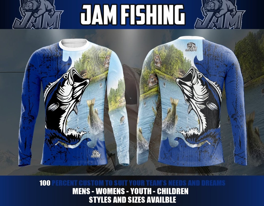 (NEW)JAM Fishing - Blue Long Sleeve Jersey