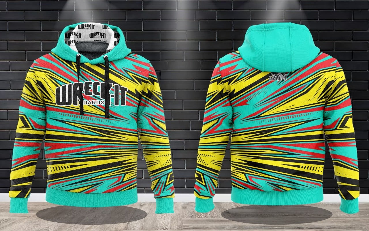 (NEW)Wreck-It Boards - Electric Edition Performance Hooded Sweatshirt