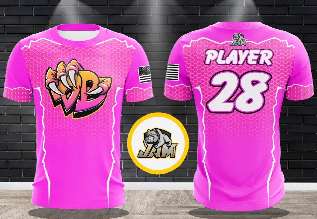 (NEW)Draggin Bags Draggin Claw - Pink Base Yellow/Pink Claw Jersey